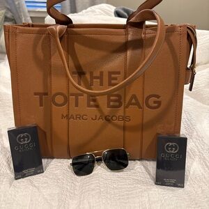 Marc Jacobs Brown Leather Tote Bag